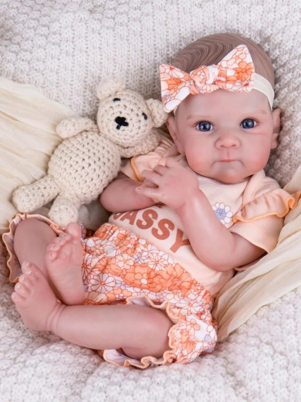 Lifelike 20-Inch Reborn Baby Doll with Poseable Limbs & Feeding Kit - Perfect